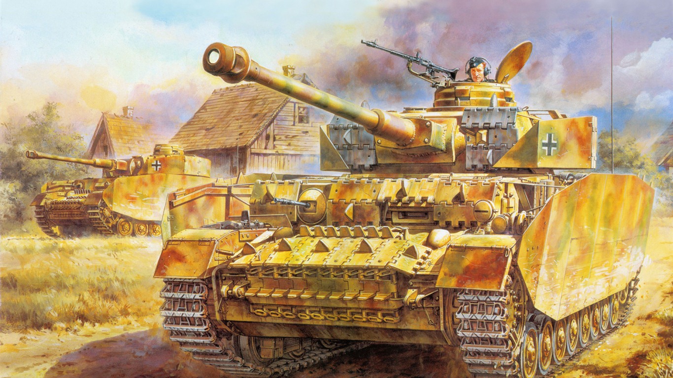 Военный танков, боевых бронированных картины HD обои #13 - 1366x768