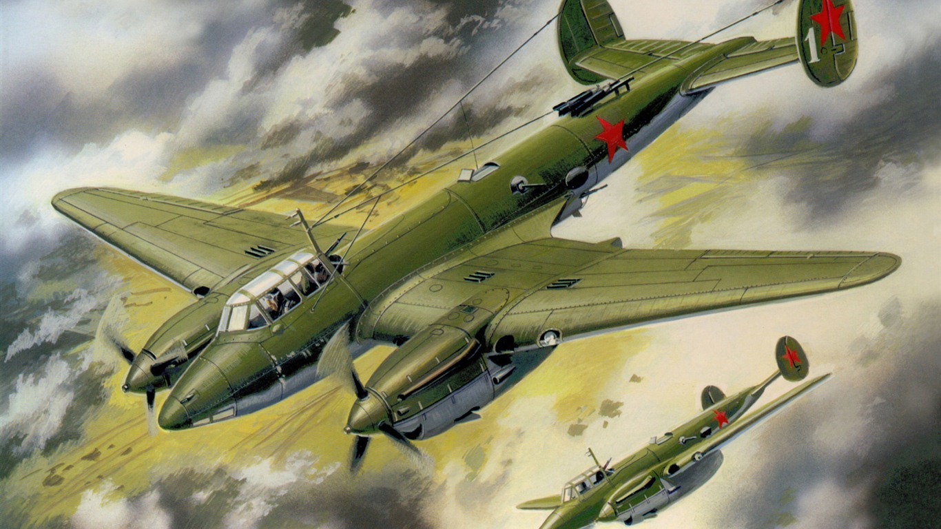 Militares vuelo de las aeronaves exquisitos pintura #19 - 1366x768