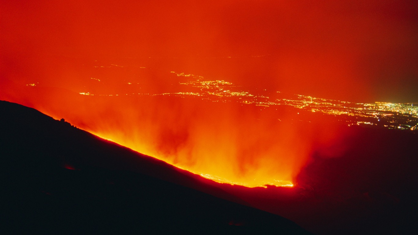 火山噴發的壯麗景觀壁紙 #4 - 1366x768