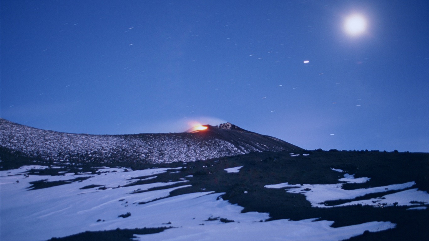 壮大な風景の壁紙の火山噴火 #8 - 1366x768