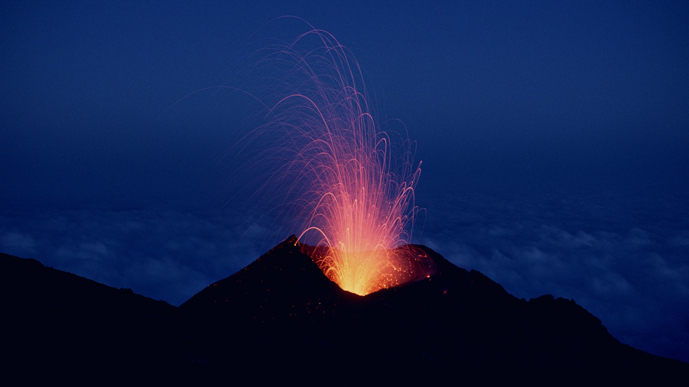 火山噴發的壯麗景觀壁紙 #11 - 1366x768
