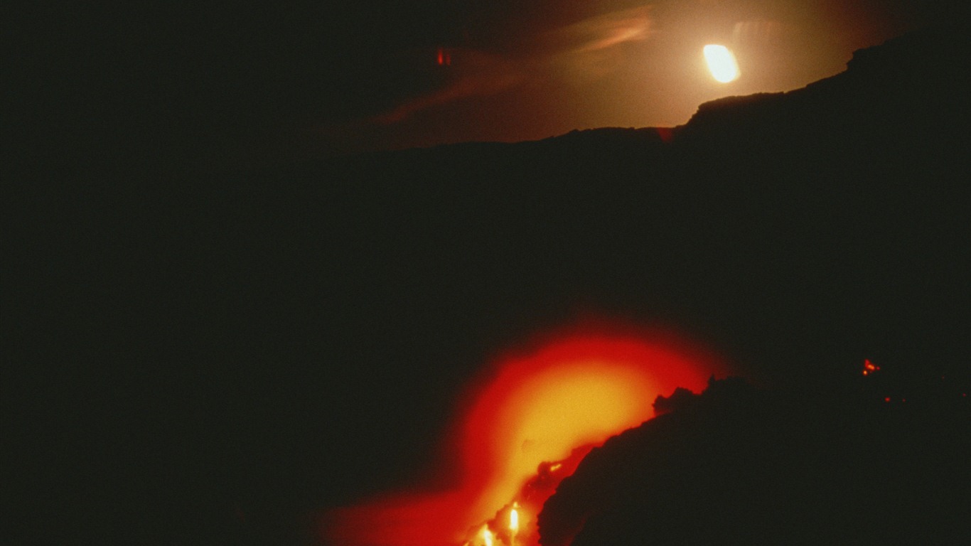 壮大な風景の壁紙の火山噴火 #16 - 1366x768