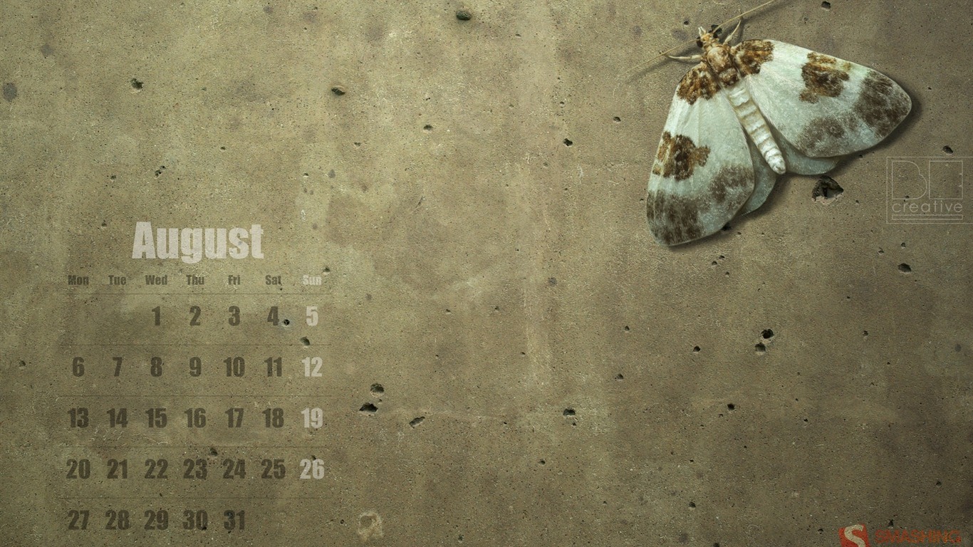 August 2012 Kalender Wallpapers (1) #19 - 1366x768