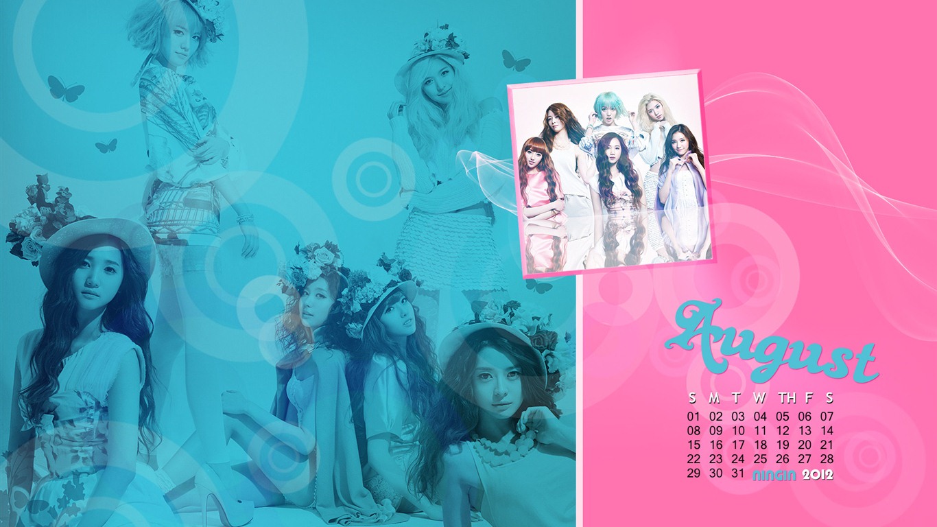 August 2012 Calendar wallpapers (2) #18 - 1366x768