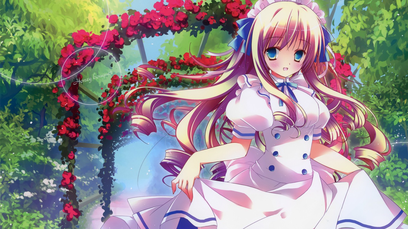 Hermoso de anime niñas HD Wallpapers (1) #4 - 1366x768