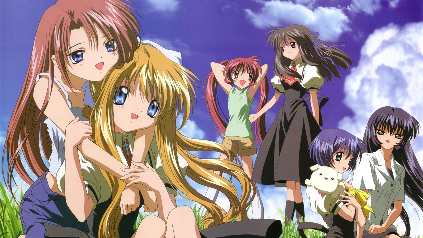 Krásné dívky anime HD Tapety na plochu (1) #9 - 1366x768
