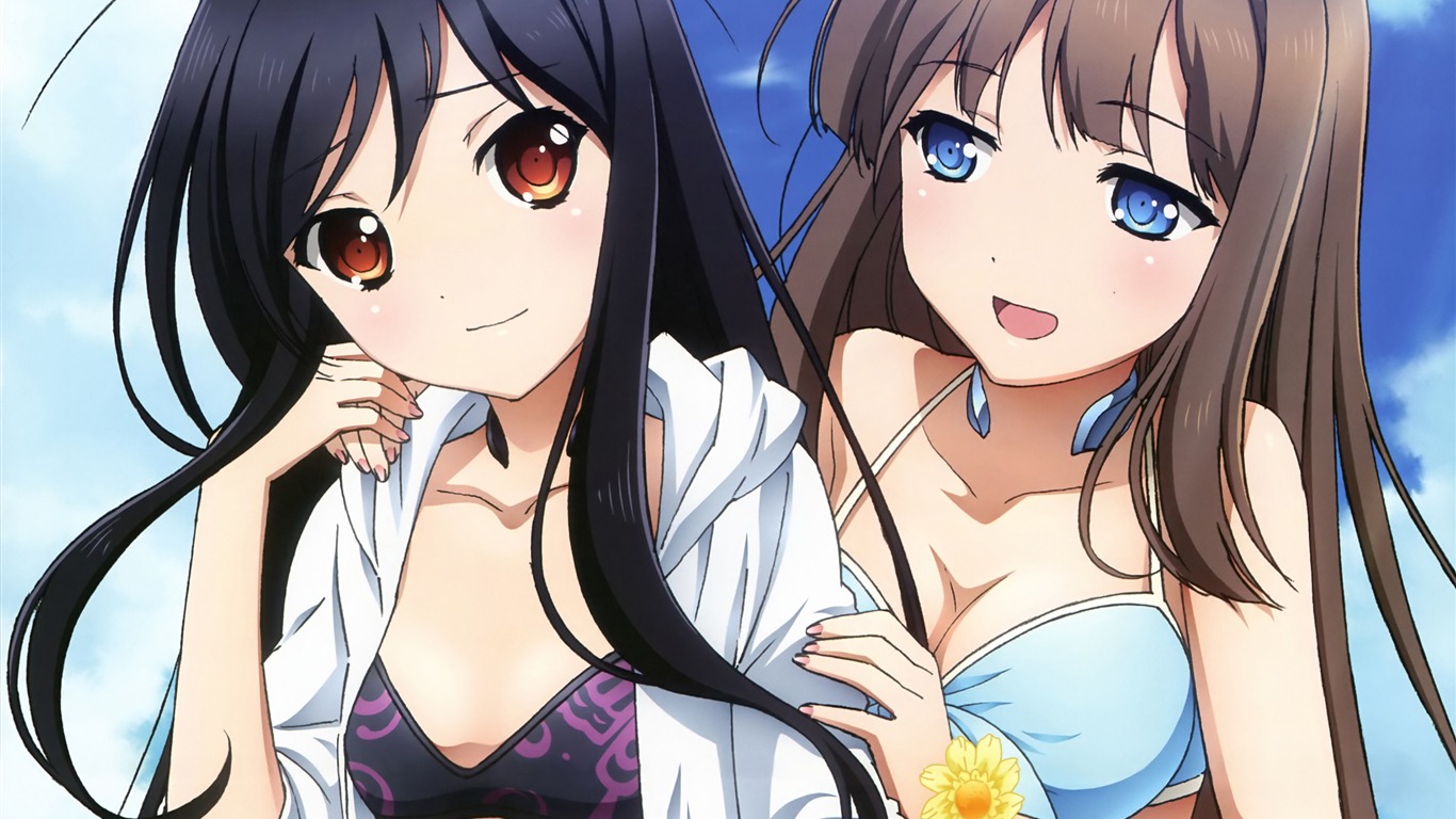 Krásné dívky anime HD Tapety na plochu (1) #10 - 1366x768