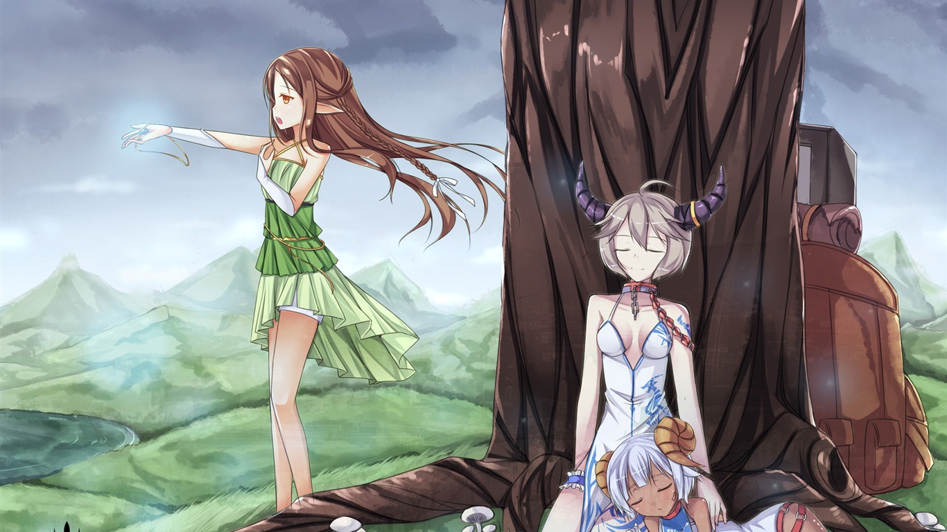 美麗的動漫女孩 高清壁紙(二) #1 - 1366x768