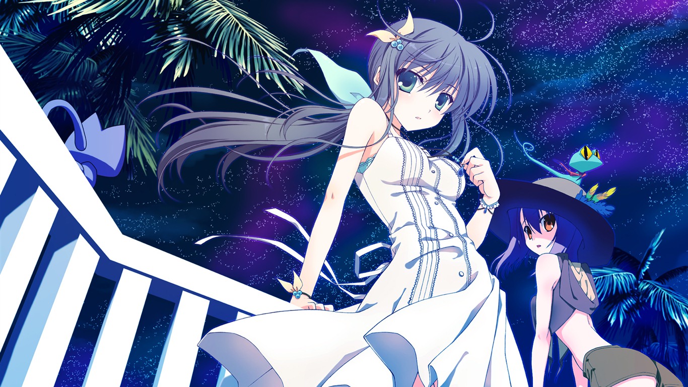 Krásné dívky anime HD Tapety na plochu (2) #8 - 1366x768