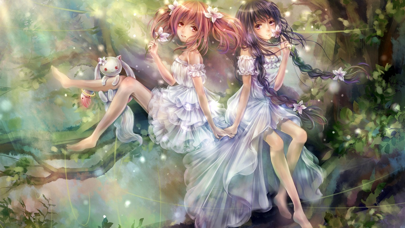 Hermoso de anime niñas HD Wallpapers (2) #12 - 1366x768