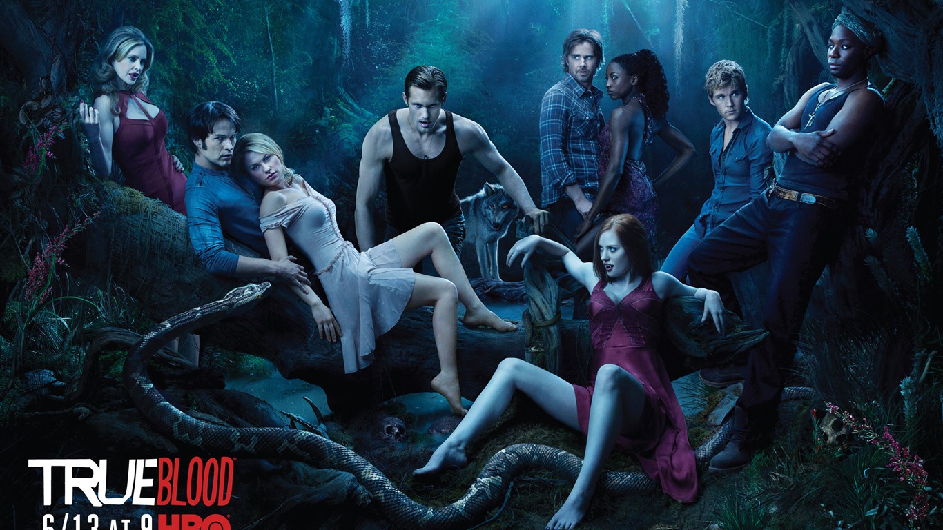True Blood TV film HD tapety na plochu #1 - 1366x768