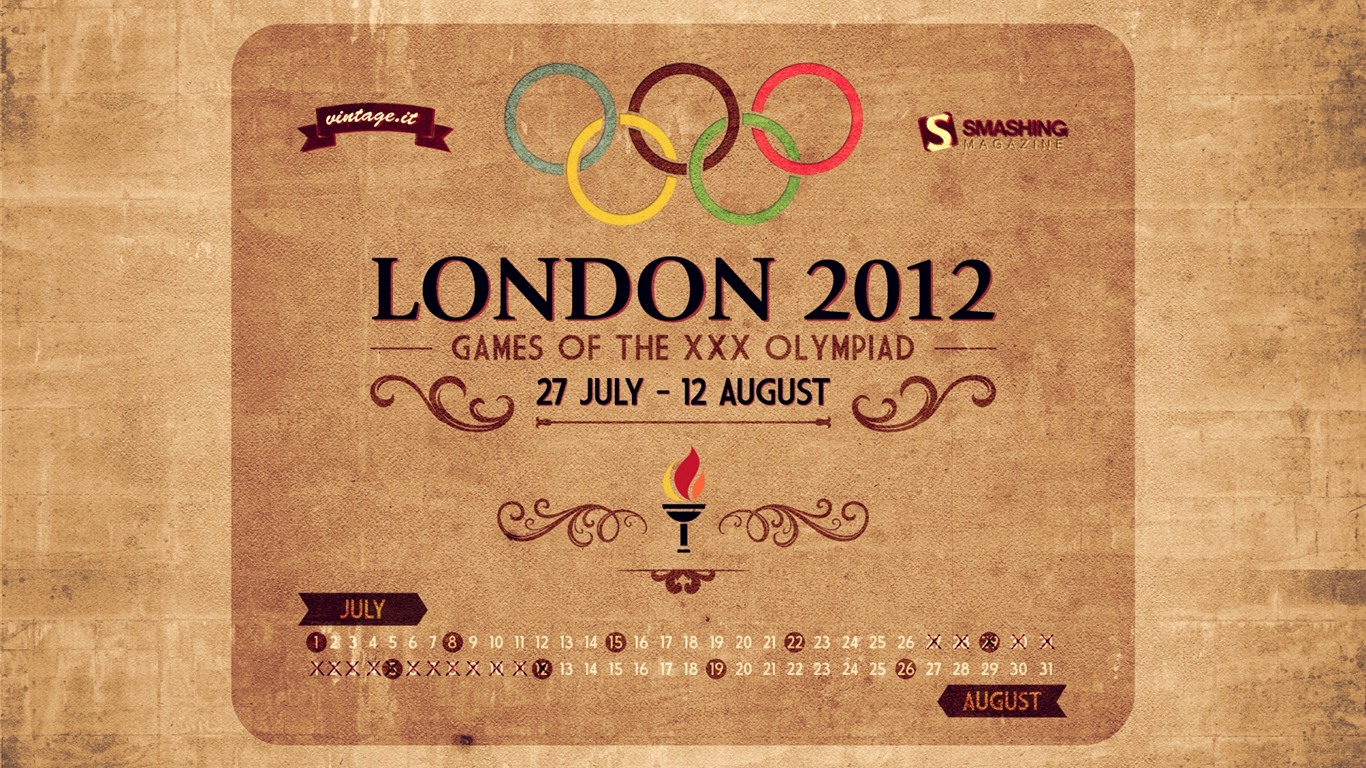 Londres 2012 fonds d'écran thème Olympiques (1) #24 - 1366x768