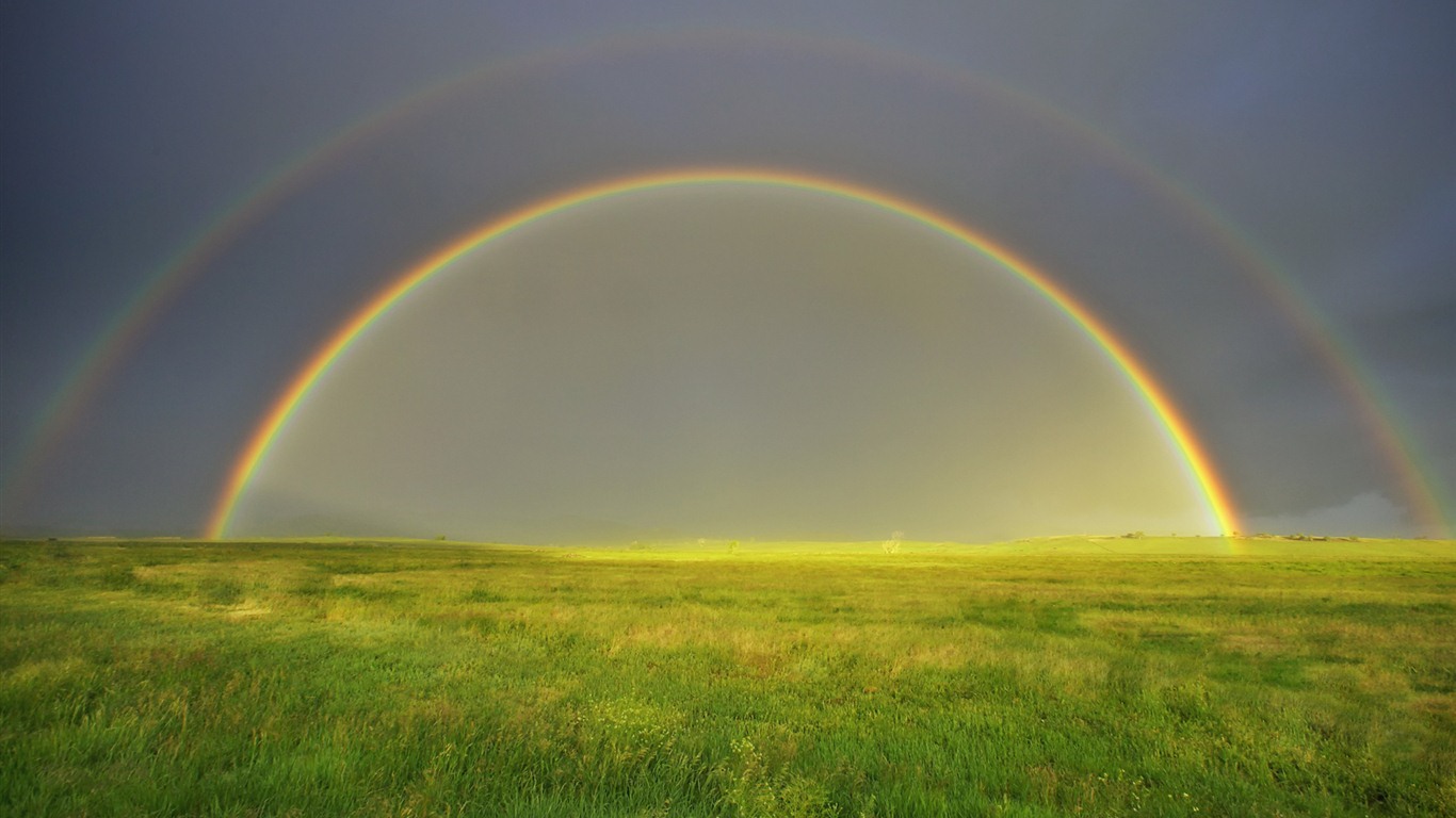 Windows 7 壁紙：彩虹 #8 - 1366x768