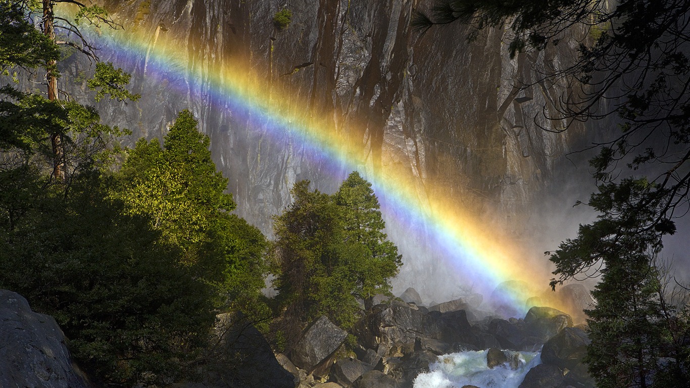 Windows 7 壁紙：彩虹 #10 - 1366x768