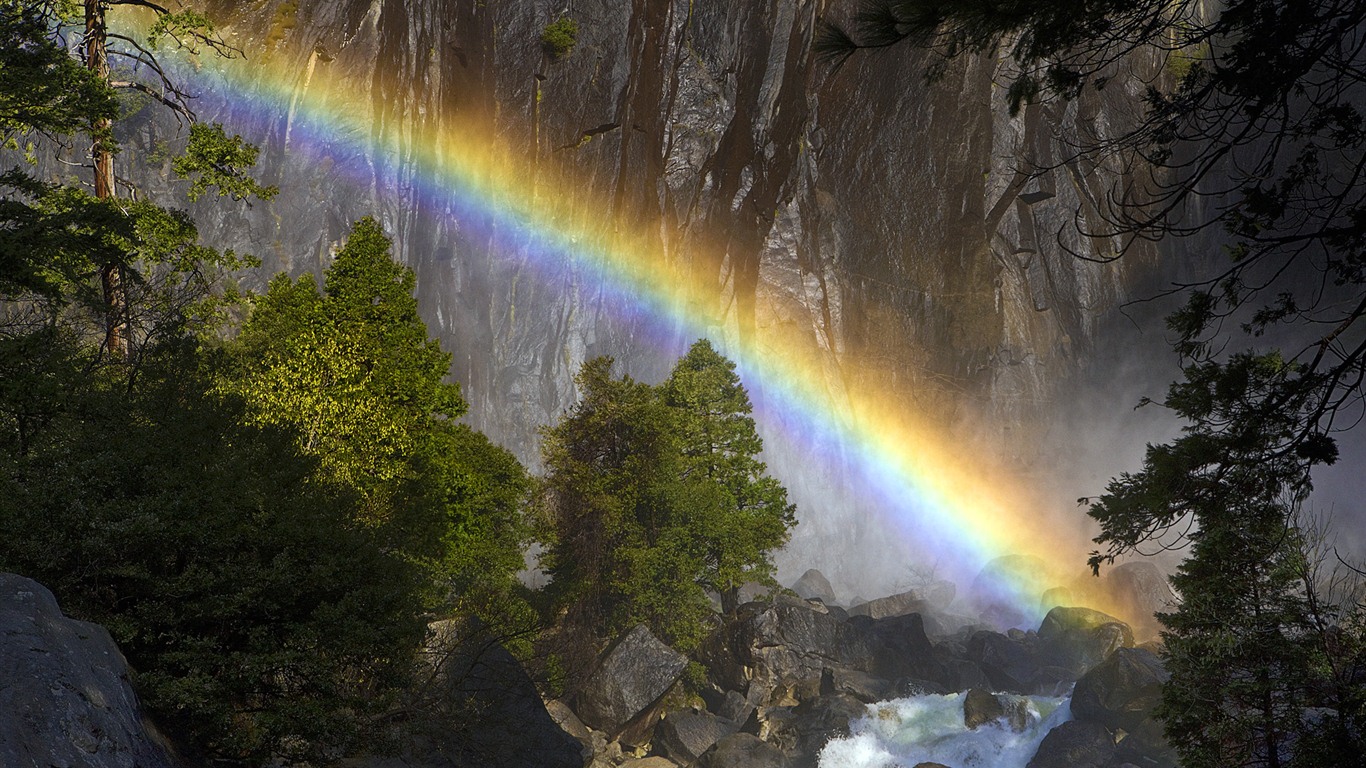 Windows 7 Wallpapers: Arco iris #10 - 1366x768