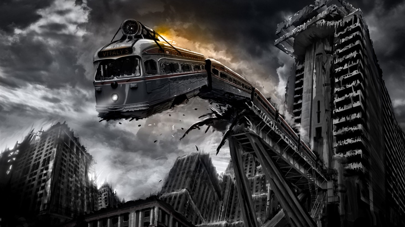 Romantically Apocalyptic creative painting wallpapers (1) #2 - 1366x768
