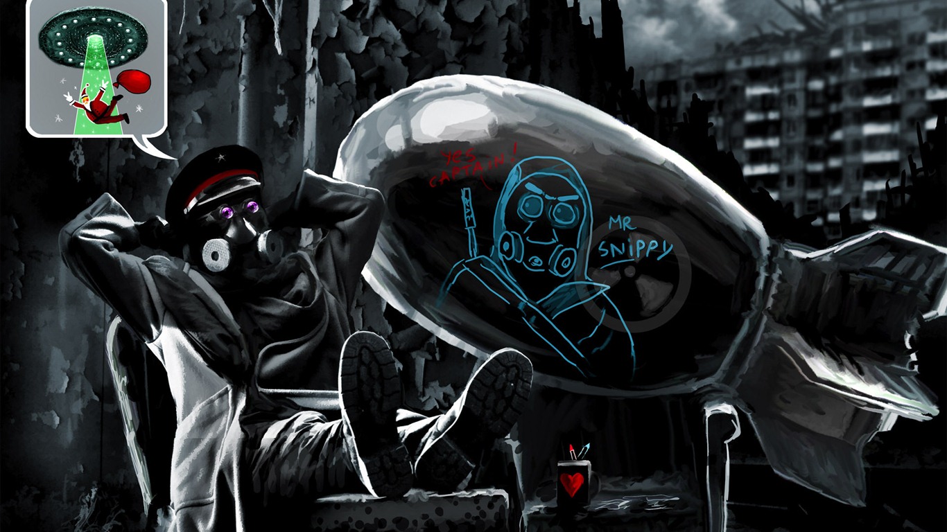 Romantically Apocalyptic 浪漫的世界末日 創意繪畫壁紙(一) #4 - 1366x768