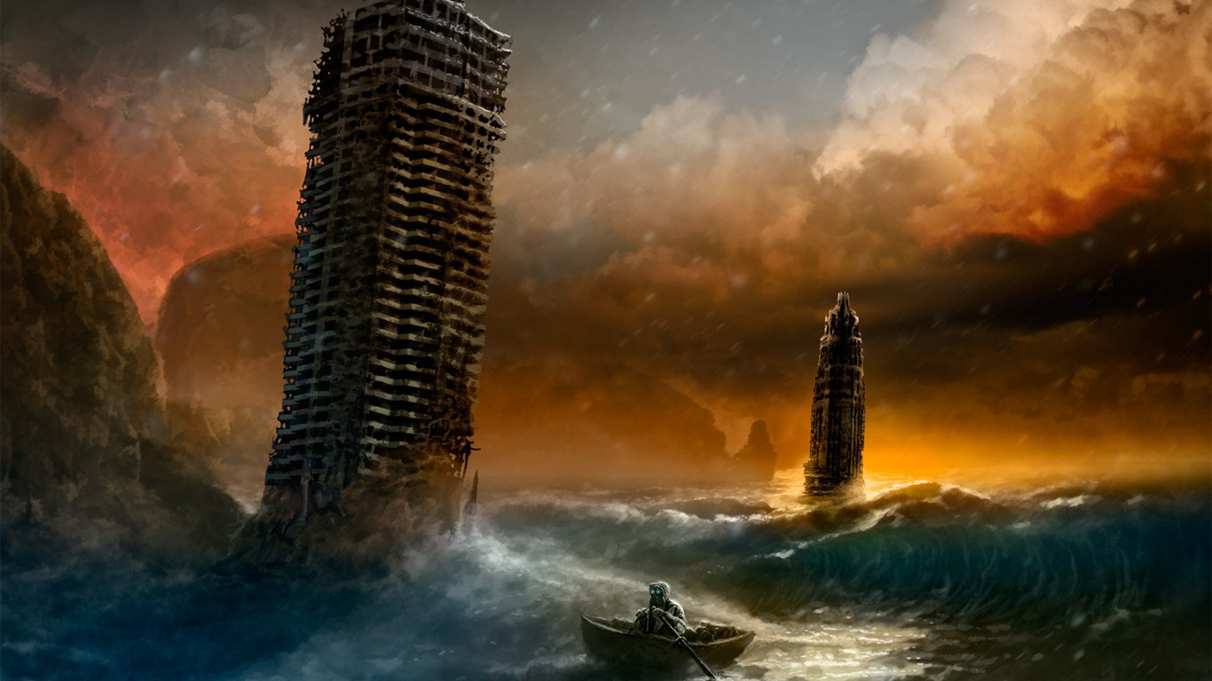 Romantically Apocalyptic 浪漫的世界末日 創意繪畫壁紙(一) #8 - 1366x768