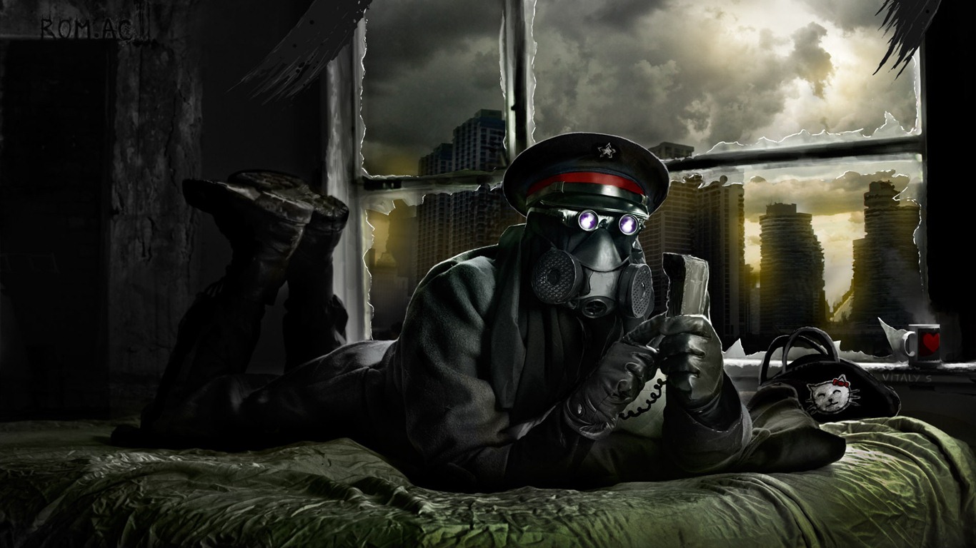Romantically Apocalyptic creative painting wallpapers (2) #14 - 1366x768