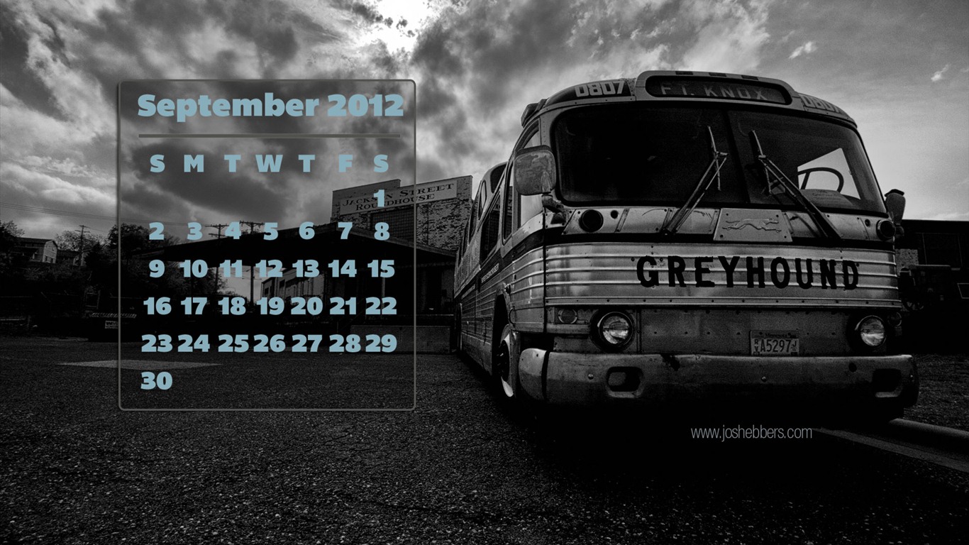 09 2012 Calendar fondo de pantalla (1) #8 - 1366x768