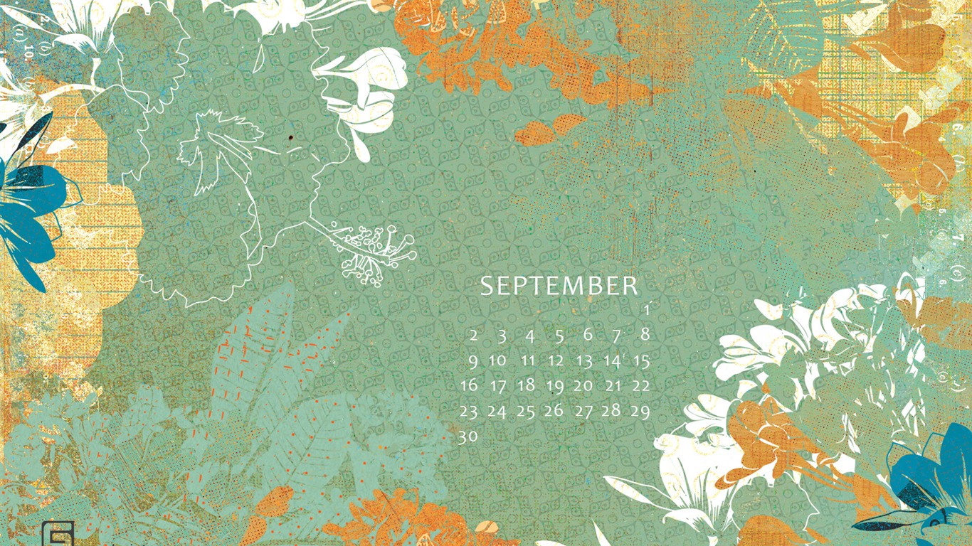 09 2012 Calendar fondo de pantalla (1) #11 - 1366x768