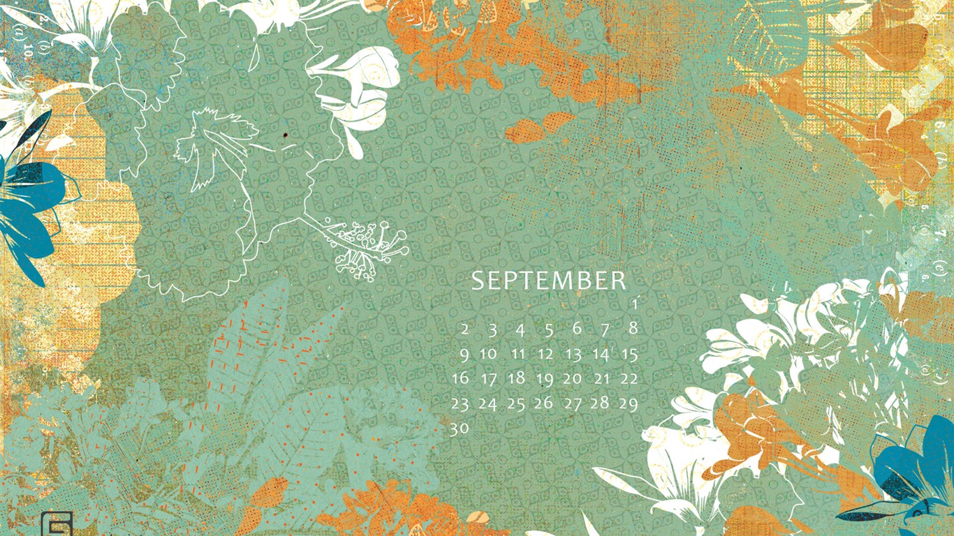 2012年9月 月曆壁紙(一) #11 - 1366x768