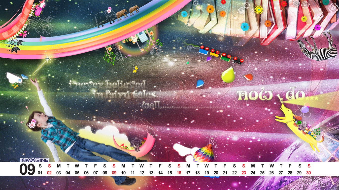 09 2012 Calendar fondo de pantalla (1) #14 - 1366x768