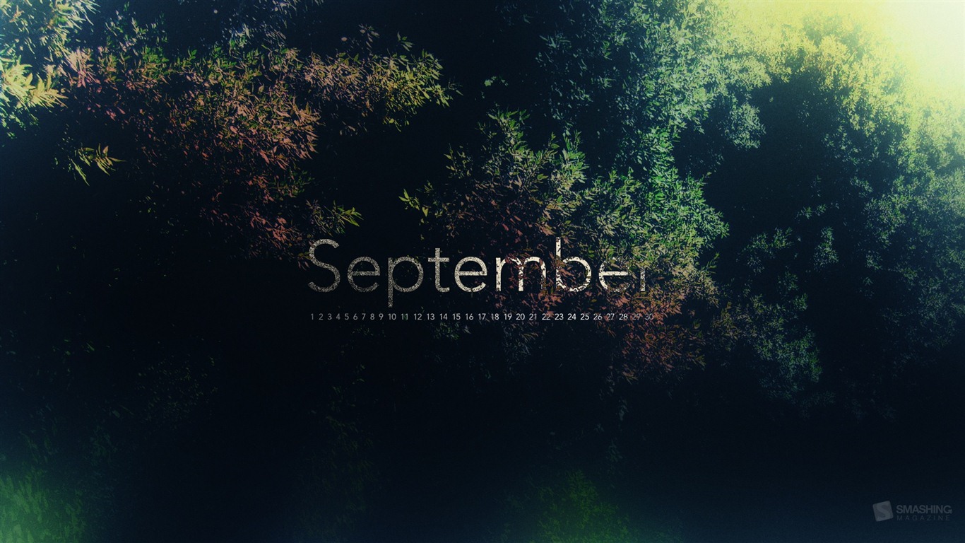 2012年9月 月曆壁紙(二) #3 - 1366x768