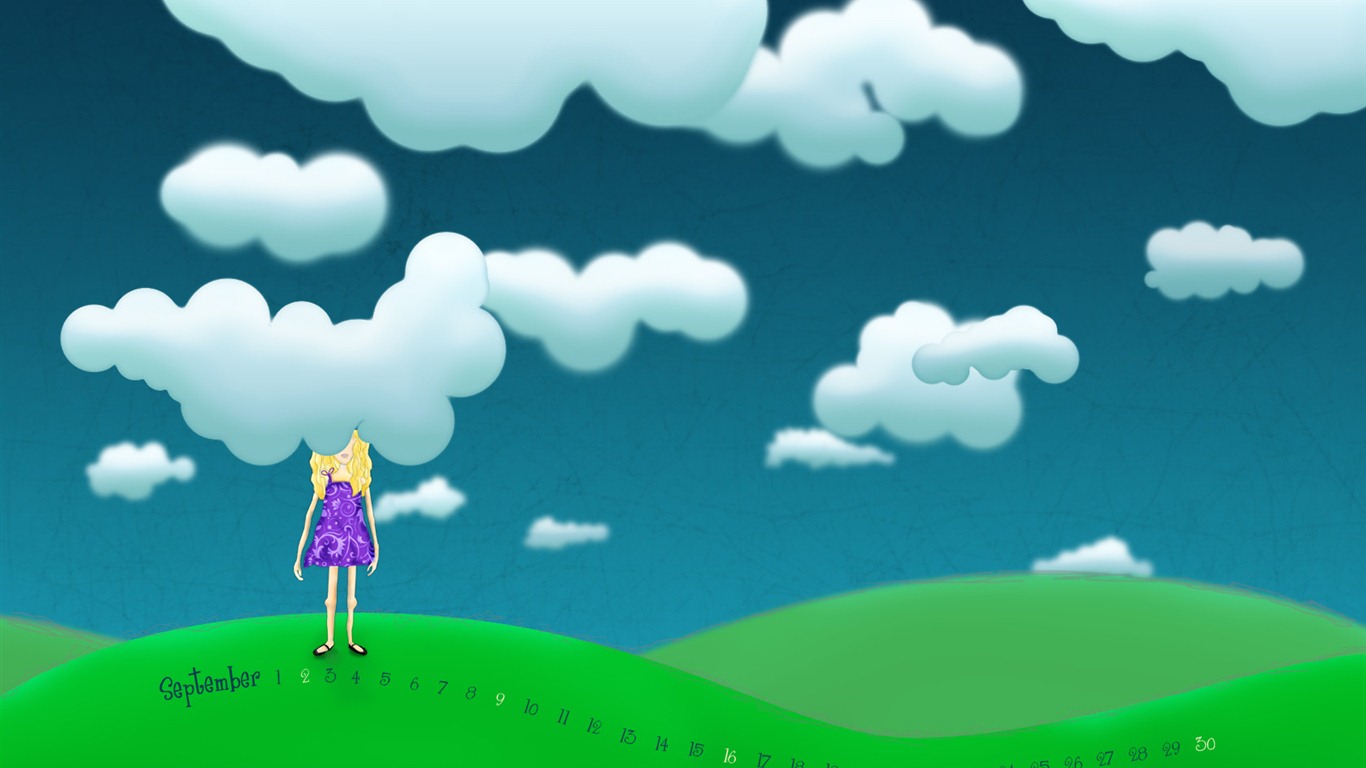 September 2012 Calendar wallpaper (2) #5 - 1366x768