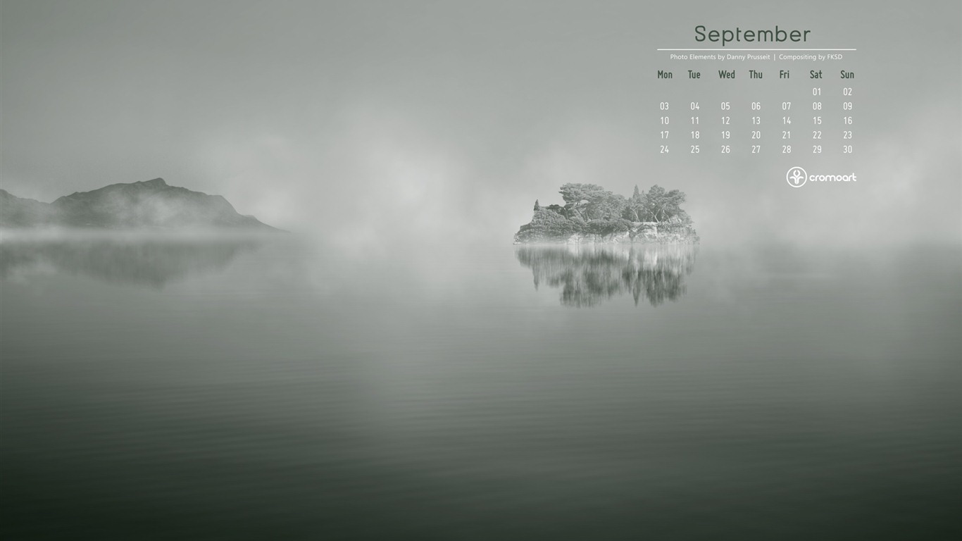 2012年9月 月曆壁紙(二) #20 - 1366x768