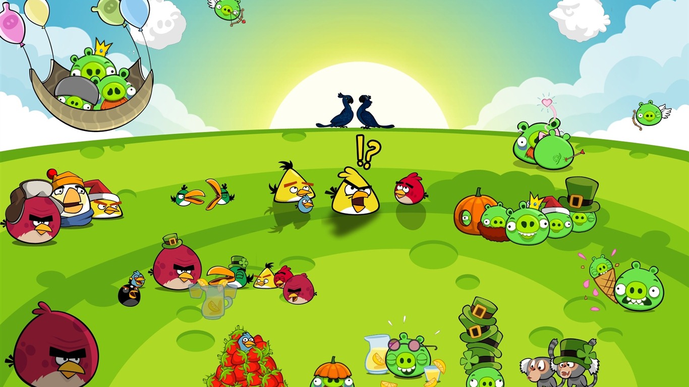 Angry Birds Spiel wallpapers #11 - 1366x768