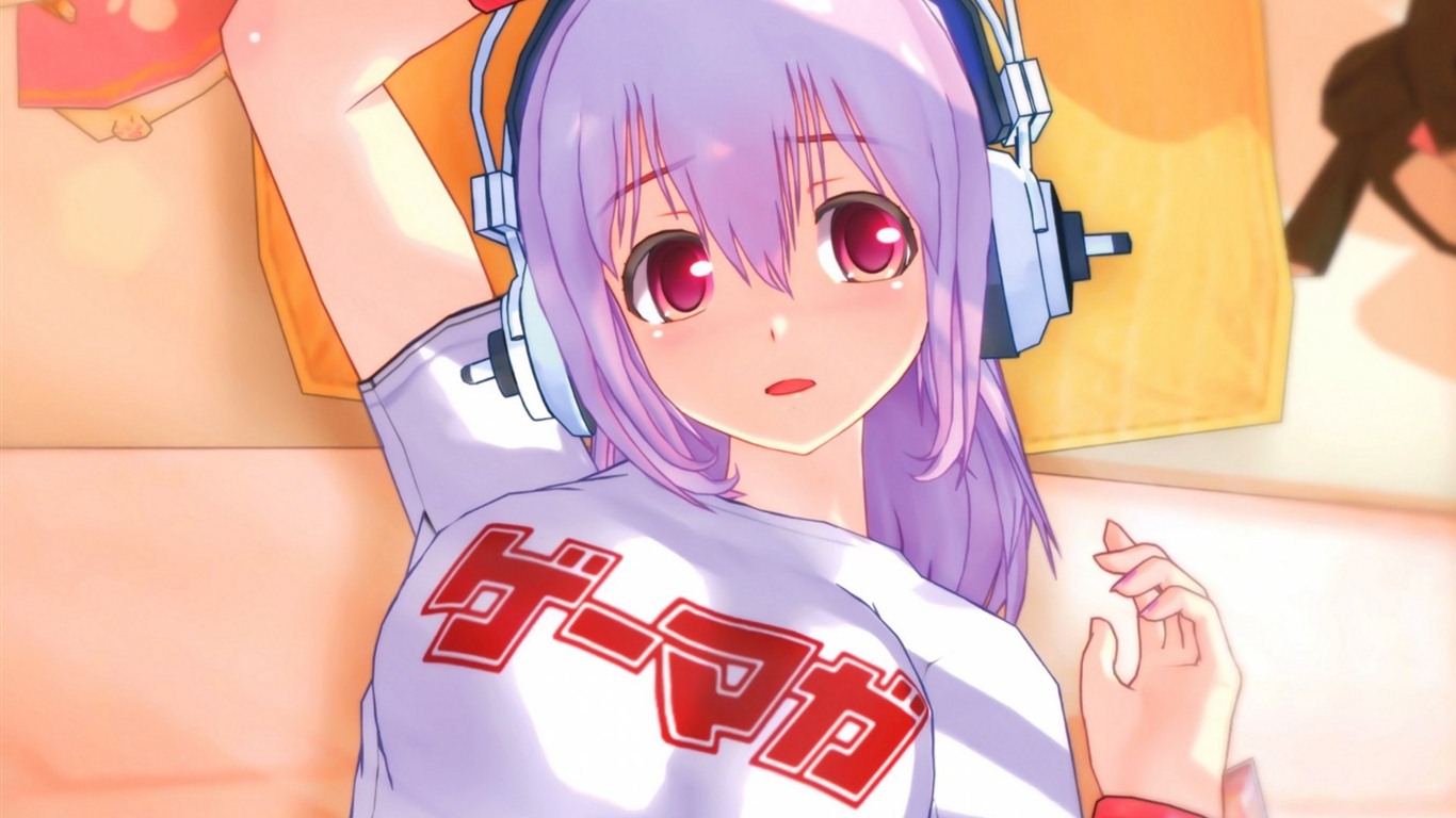 Super Sonico HD anime tapety na plochu #2 - 1366x768