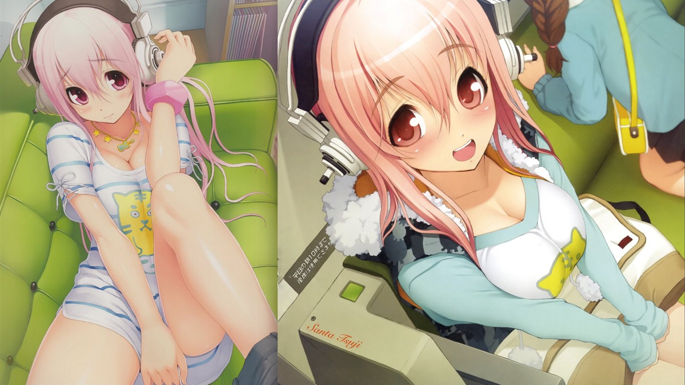 Super Sonico HD anime tapety na plochu #3 - 1366x768