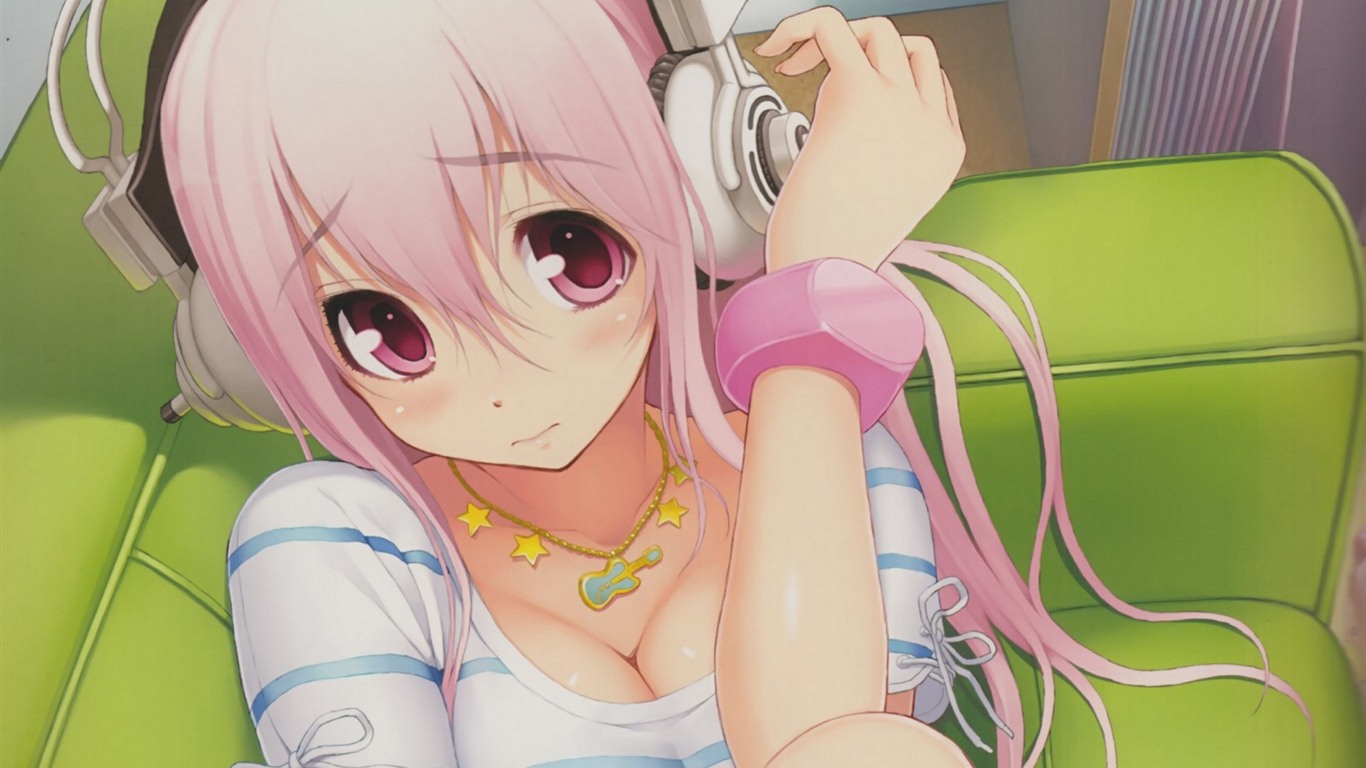 Super Sonico HD anime tapety na plochu #6 - 1366x768