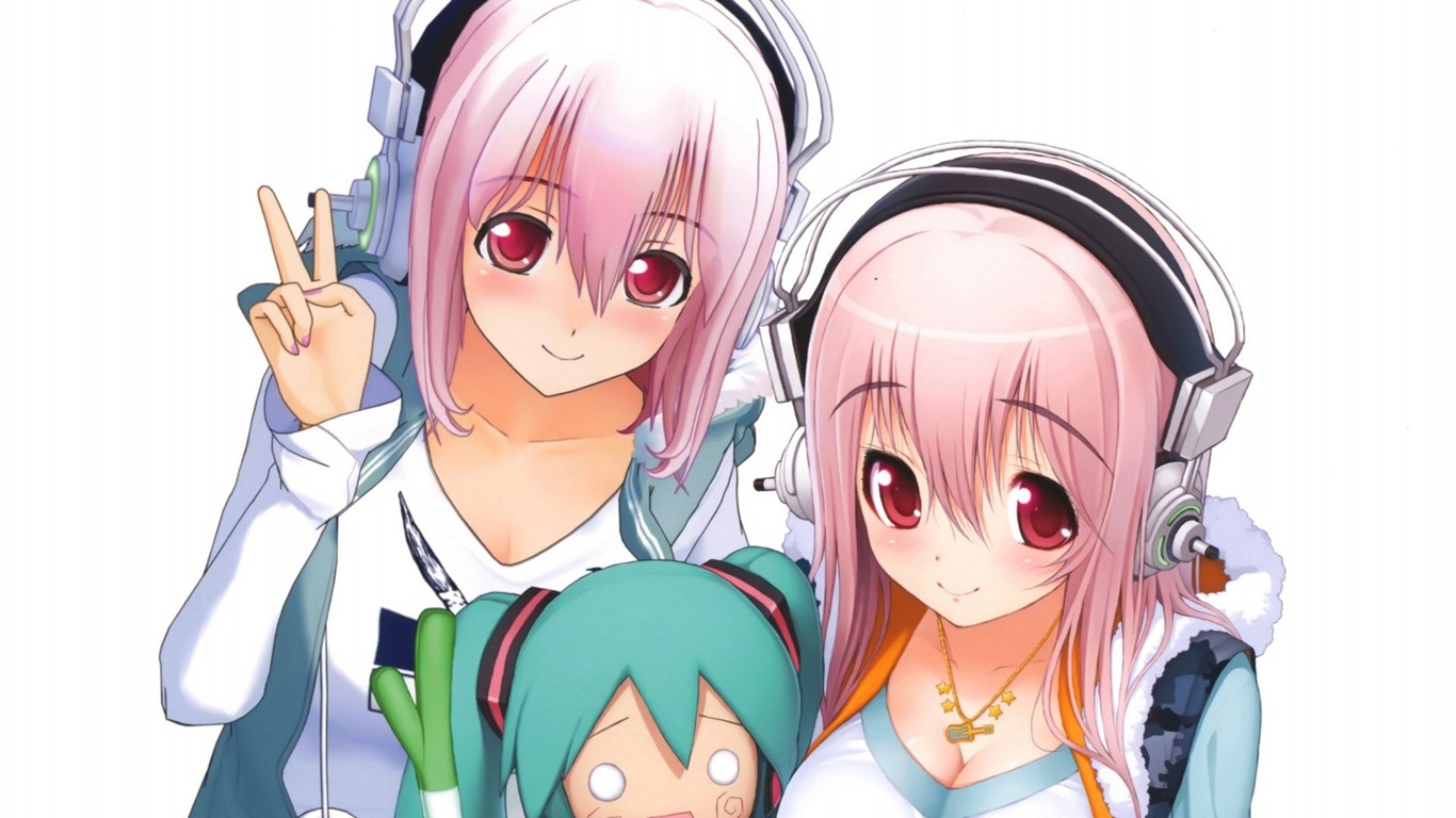 Super Sonico HD anime tapety na plochu #7 - 1366x768