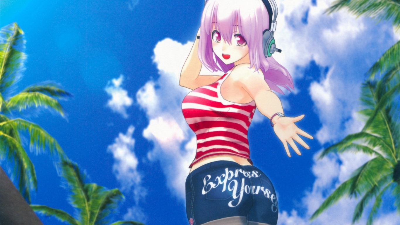 Super Sonico 超级索尼子 高清动漫壁纸8 - 1366x768