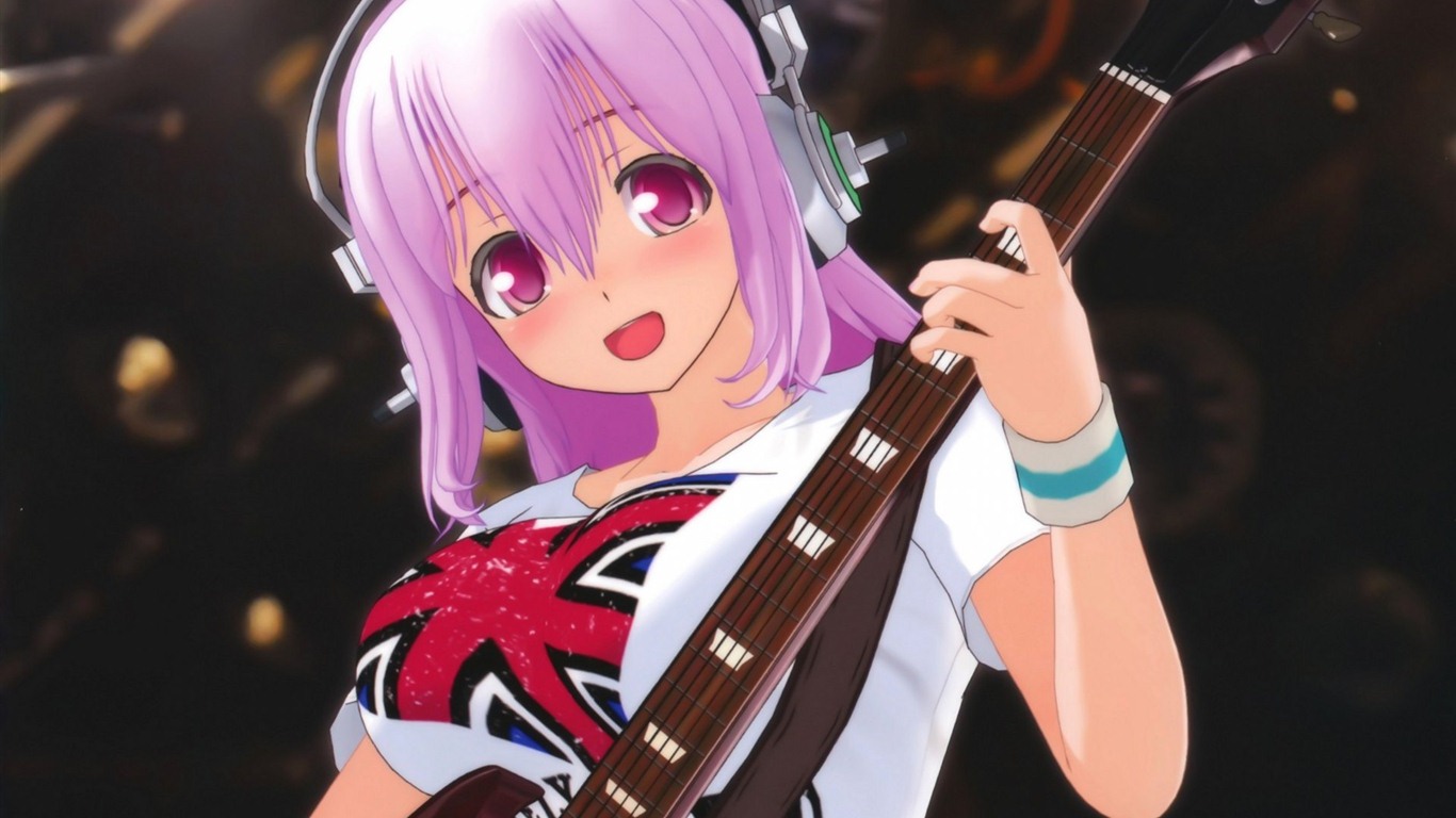 Super Sonico HD anime tapety na plochu #9 - 1366x768