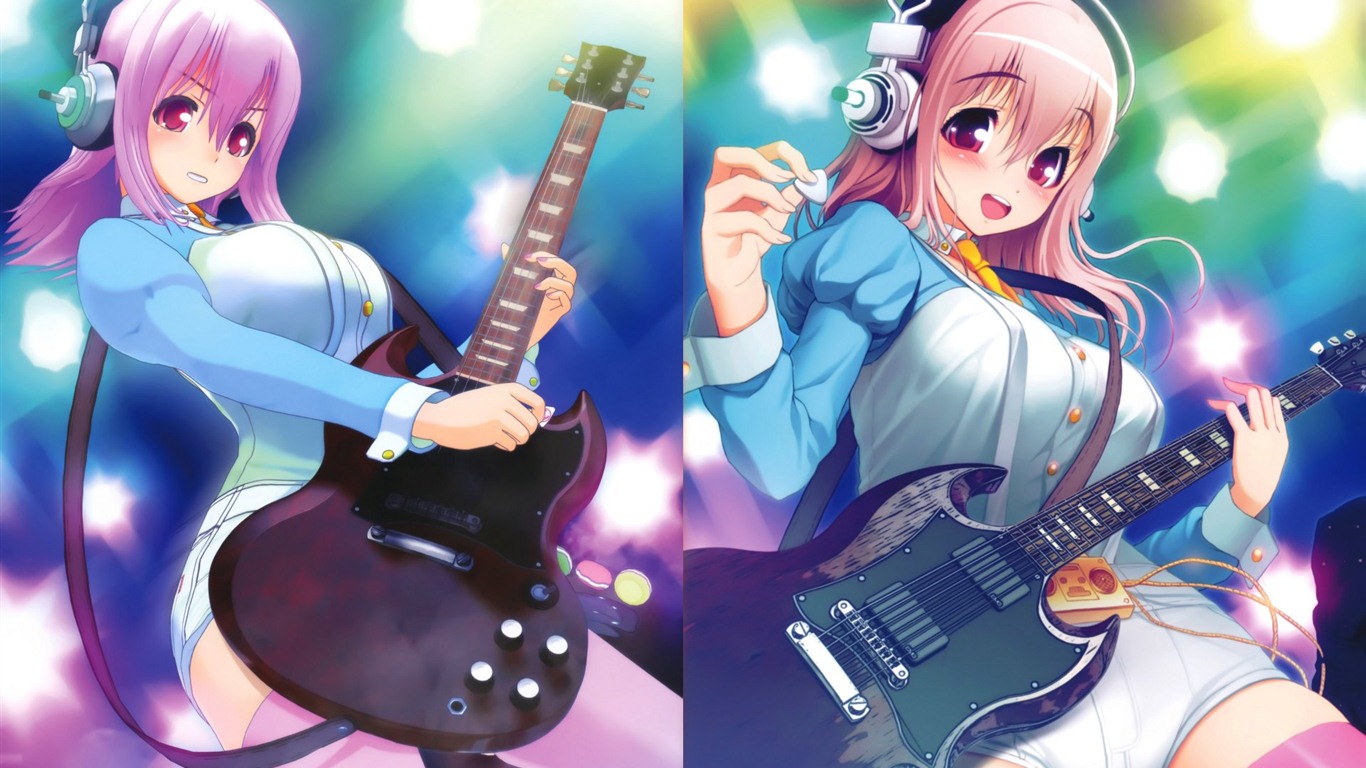 Super Sonico HD anime tapety na plochu #16 - 1366x768