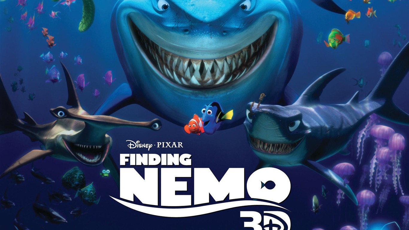 Finding Nemo 3D 海底總動員3D 2012高清壁紙 #1 - 1366x768