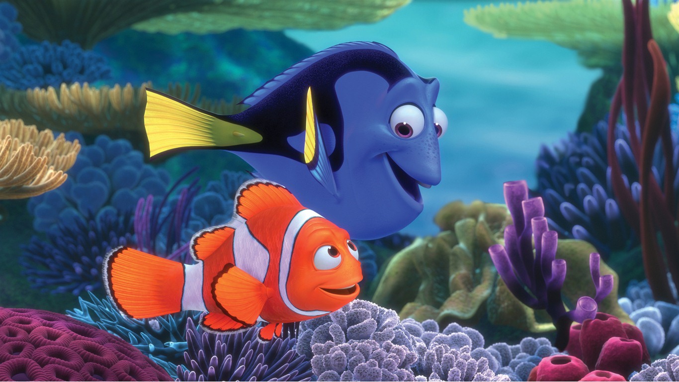 Buscando a Nemo 3D 2012 HD fondos de pantalla #10 - 1366x768