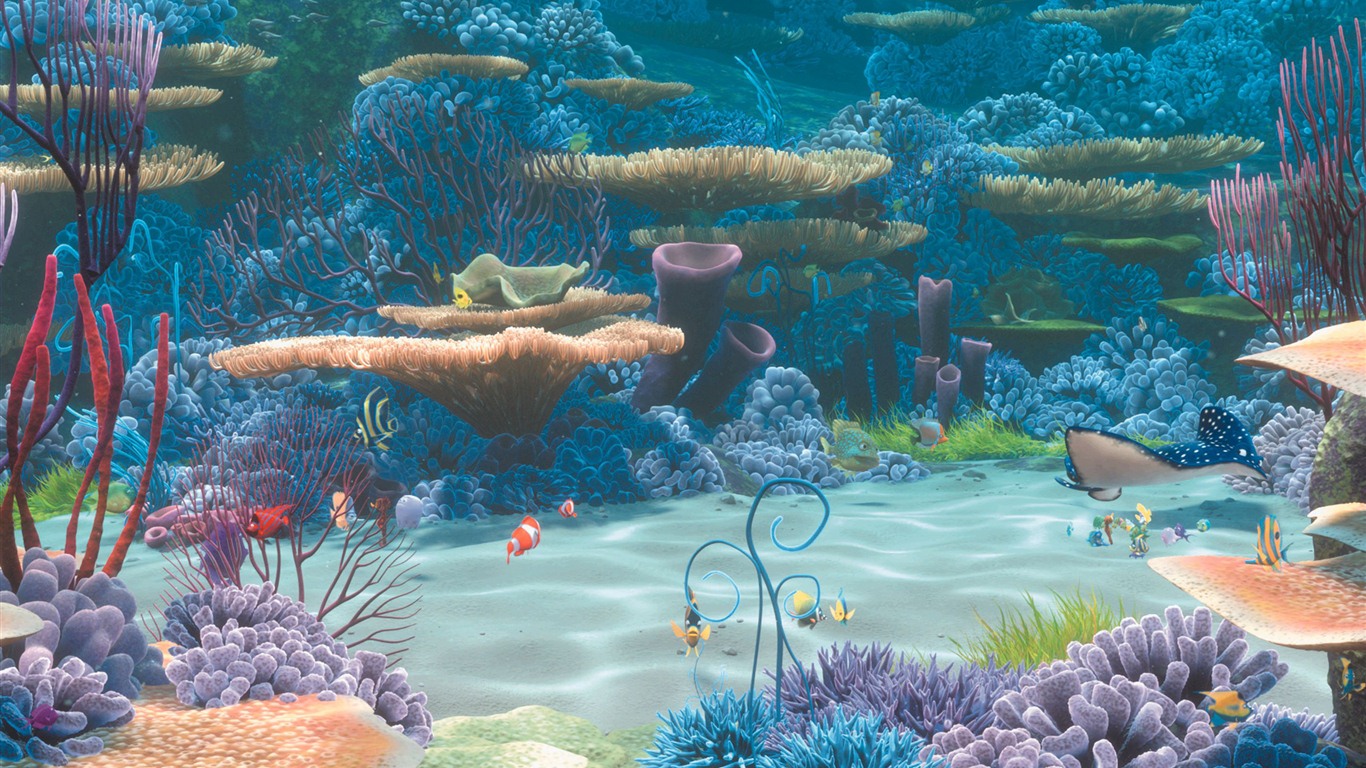 Finding Nemo 3D 海底總動員3D 2012高清壁紙 #12 - 1366x768