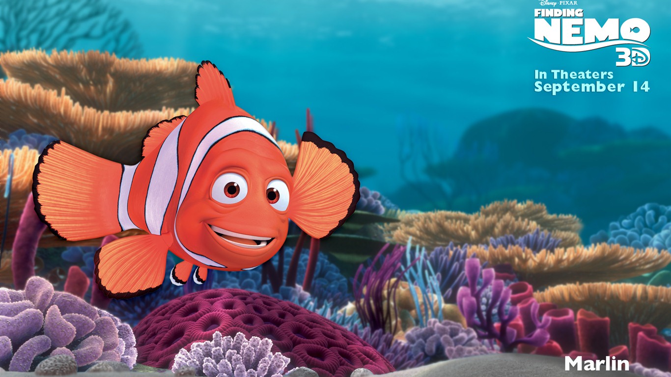 Le Monde de Nemo 3D 2012 fonds d'écran HD #18 - 1366x768