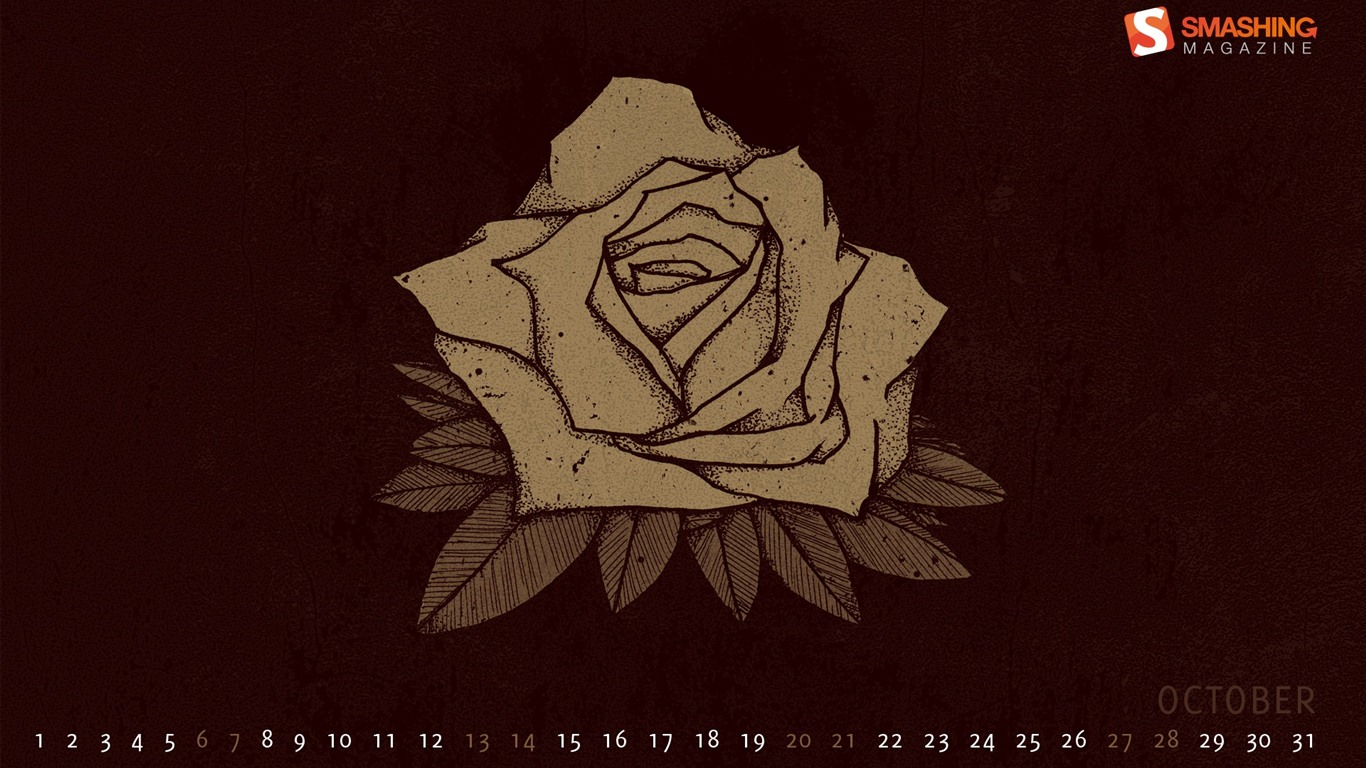 2012年10月 月曆壁紙(二) #5 - 1366x768