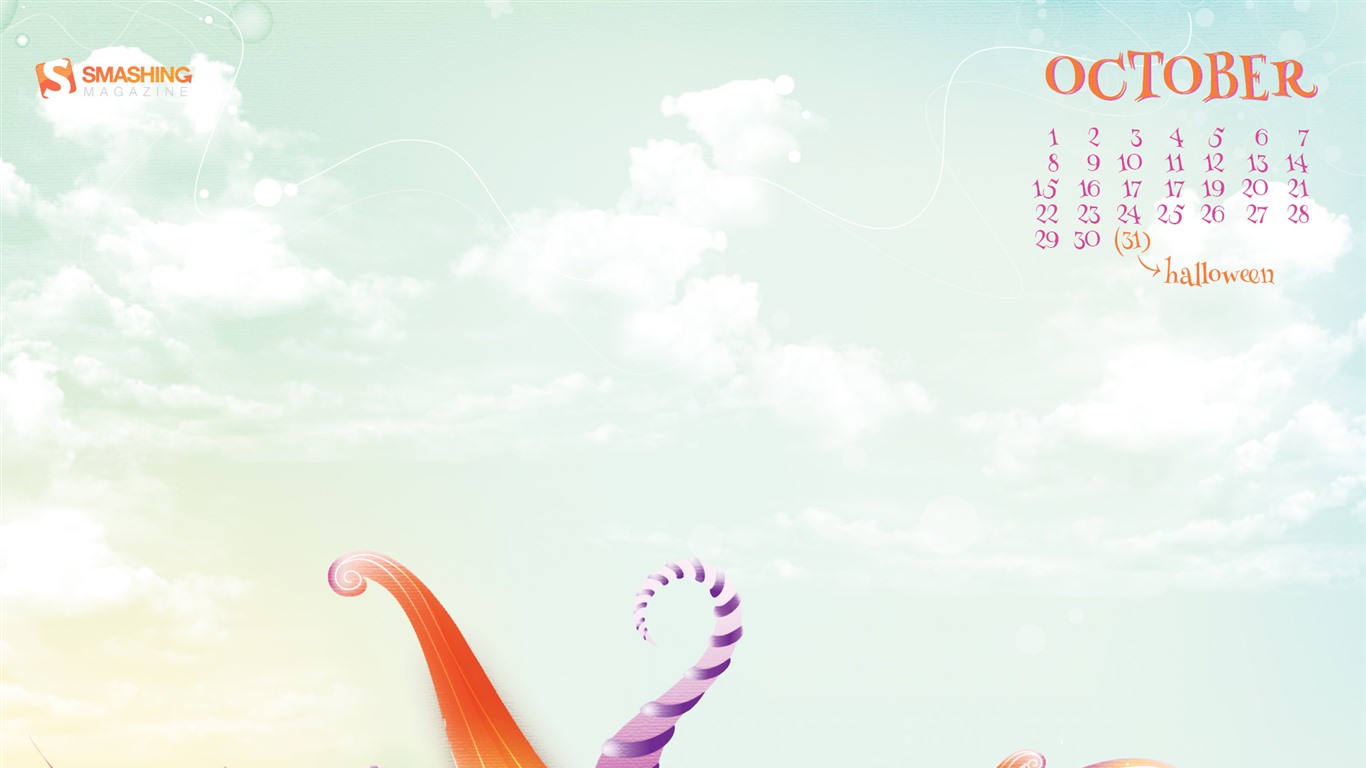 2012年10月 月曆壁紙(二) #10 - 1366x768