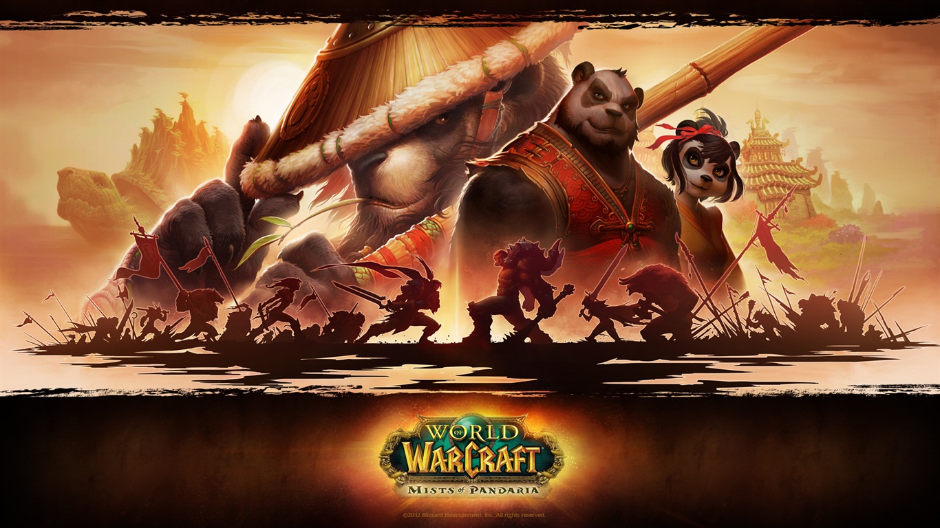 World of Warcraftの：Pandaria HDの壁紙のミスト #7 - 1366x768