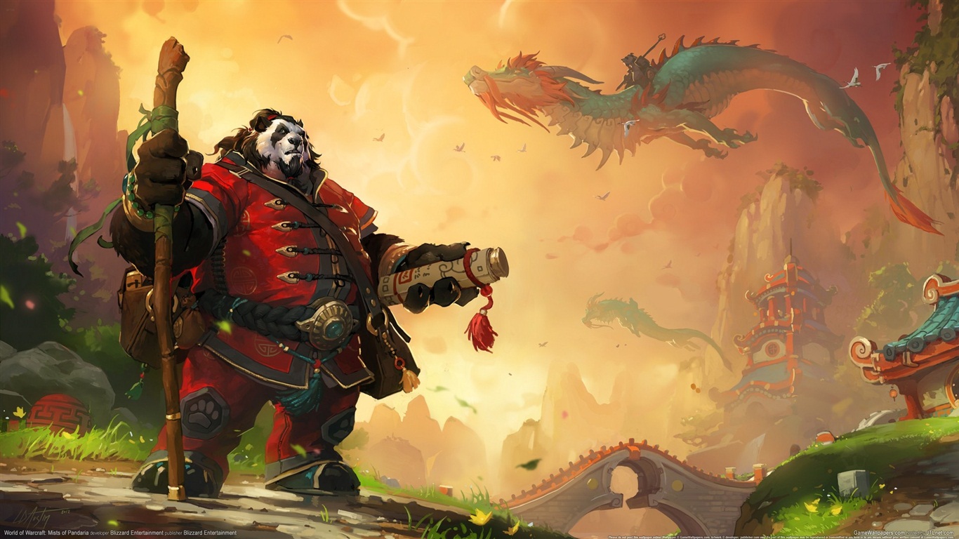 World of Warcraft: Mists of Pandaria 魔兽世界：熊猫人之谜 高清壁纸12 - 1366x768
