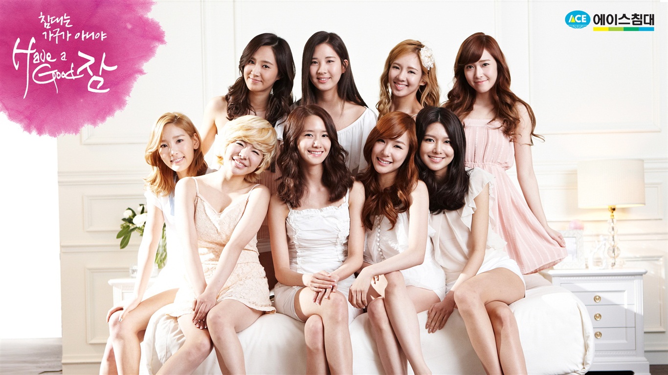 Girls Generation ACE y endosos LG anuncios fondos de pantalla HD #1 - 1366x768