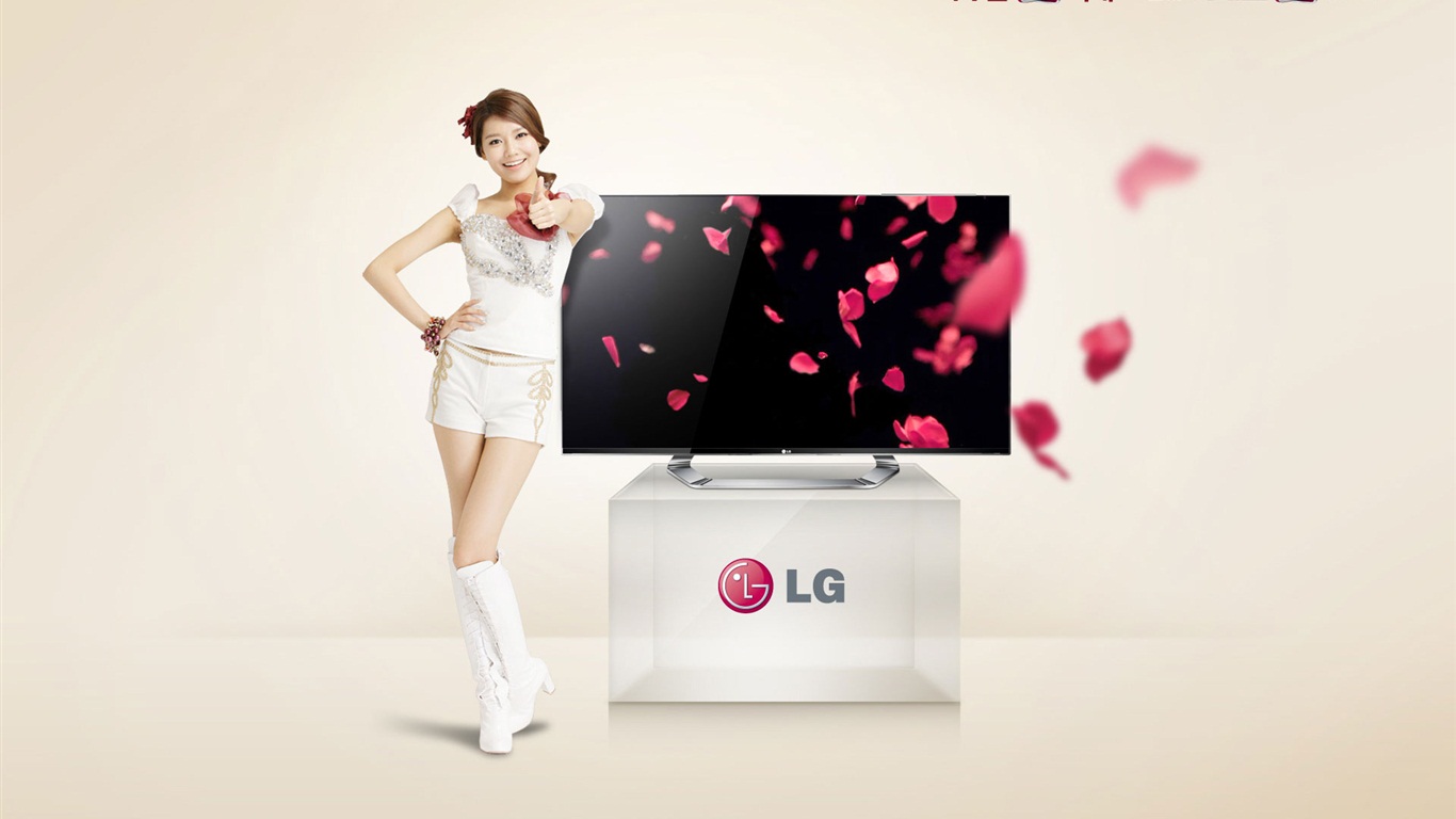 Girls Generation ACE y endosos LG anuncios fondos de pantalla HD #12 - 1366x768
