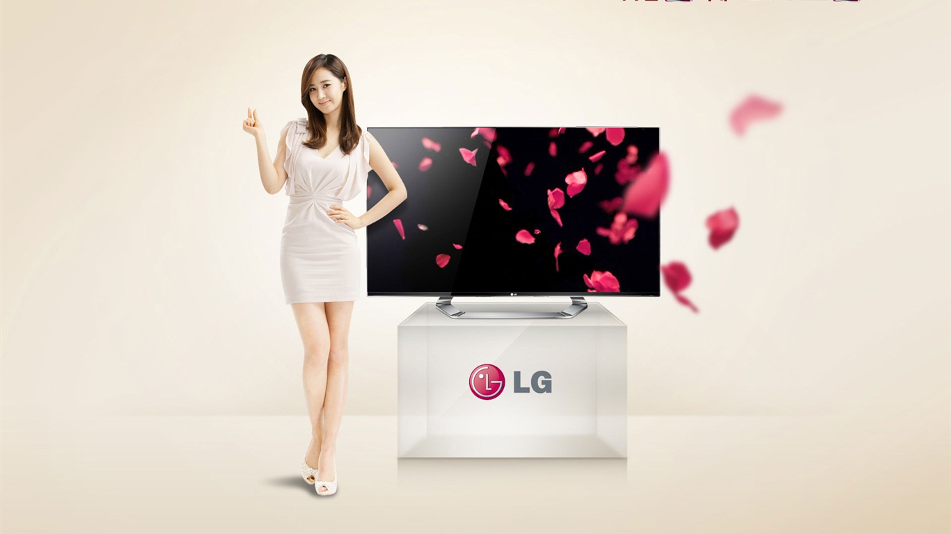 소녀 시대 ACE와 LG의 보증 광고의 HD 배경 화면 #17 - 1366x768