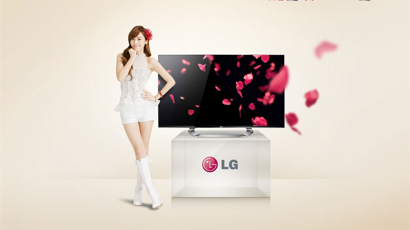 소녀 시대 ACE와 LG의 보증 광고의 HD 배경 화면 #18 - 1366x768